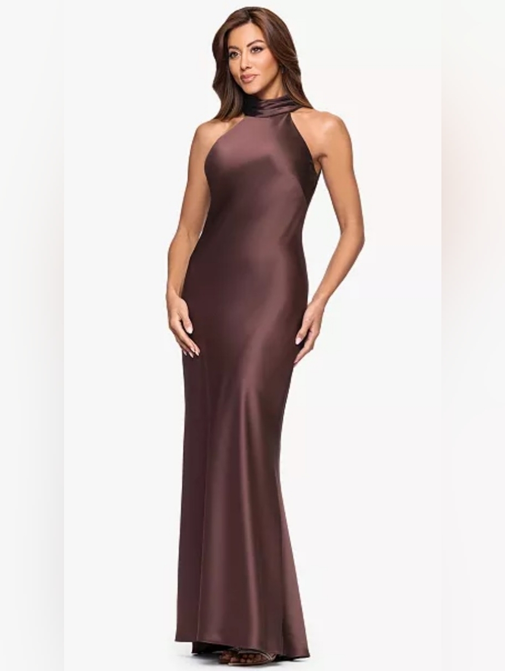XSCAPE
Women's Tie Neck Long Dress.